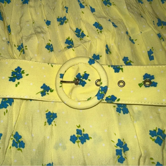 FAITHFULL THE BRAND Mid Summer Mini Dress in Lemon Luda Floral - Picture 4 of 7